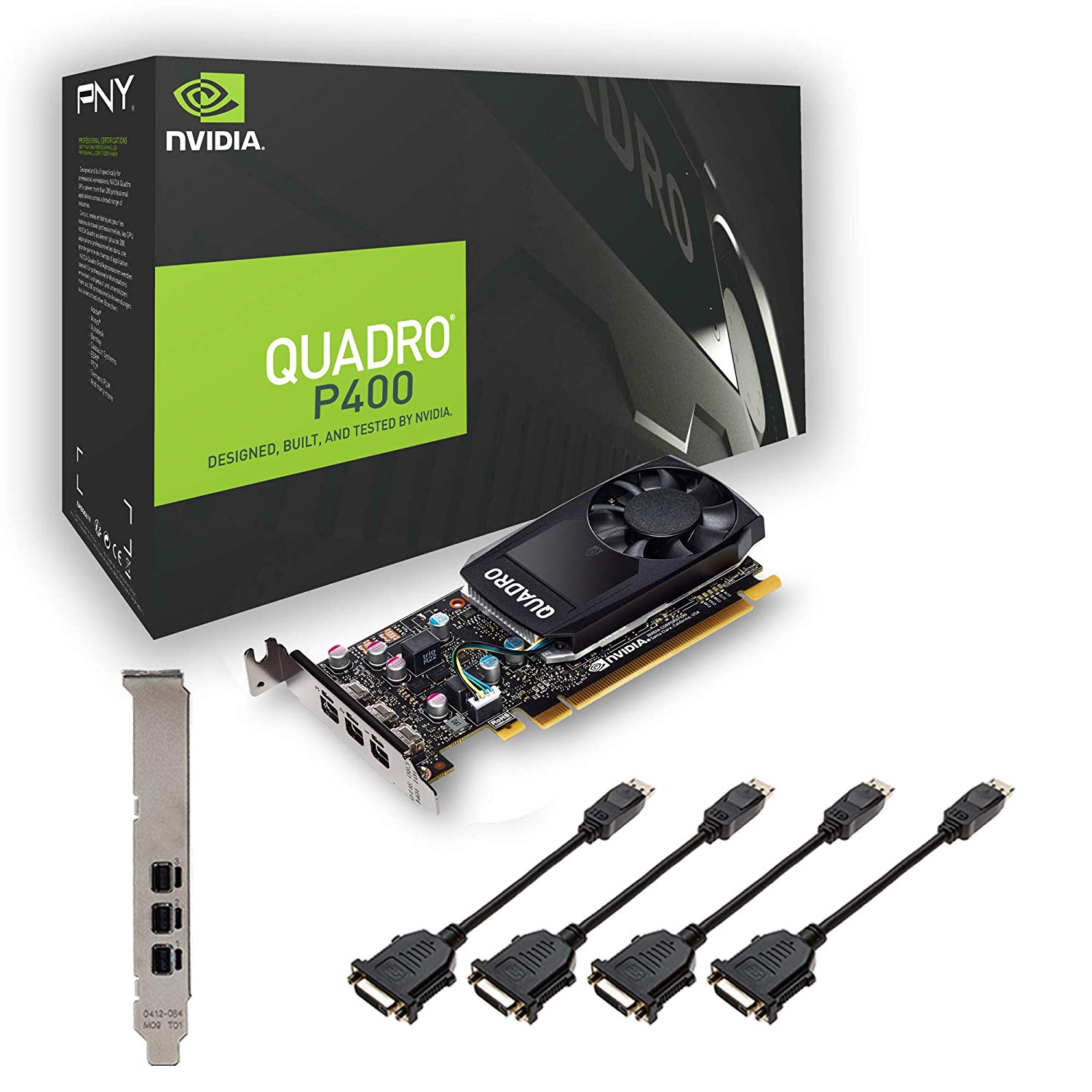 PNY NVIDIA QUADRO P400 2 GB DVI Graphics Card - Black - Image 2