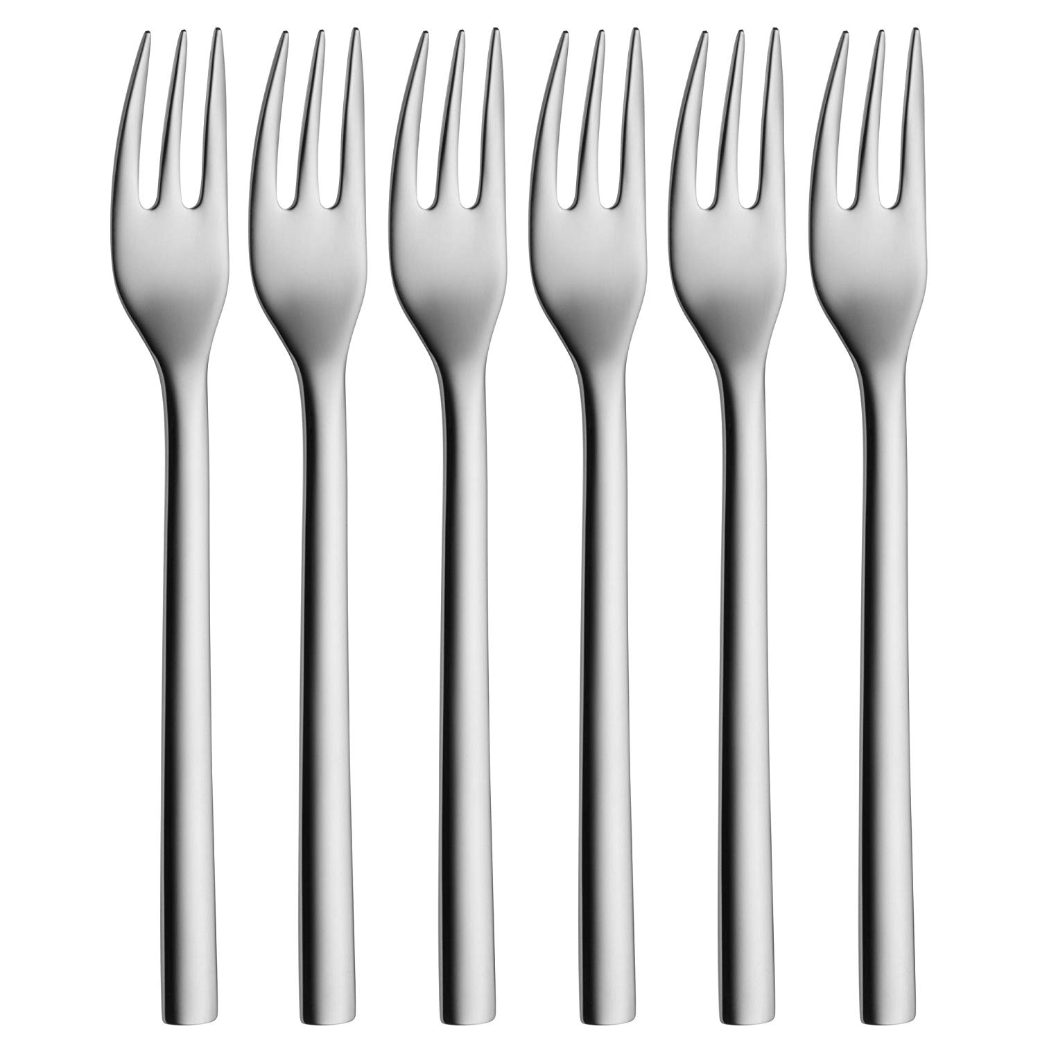 WMF 12.9166.6046 Cake Forks Set, Stainless Steel, Silver, 21.1 x 17.5 x 2 cm