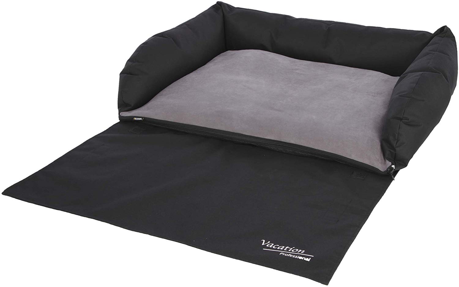 Kerbl Dog Car Bed, 80 x 60 cm, Black, 80 x 60 x 15 cm (L x W x H)