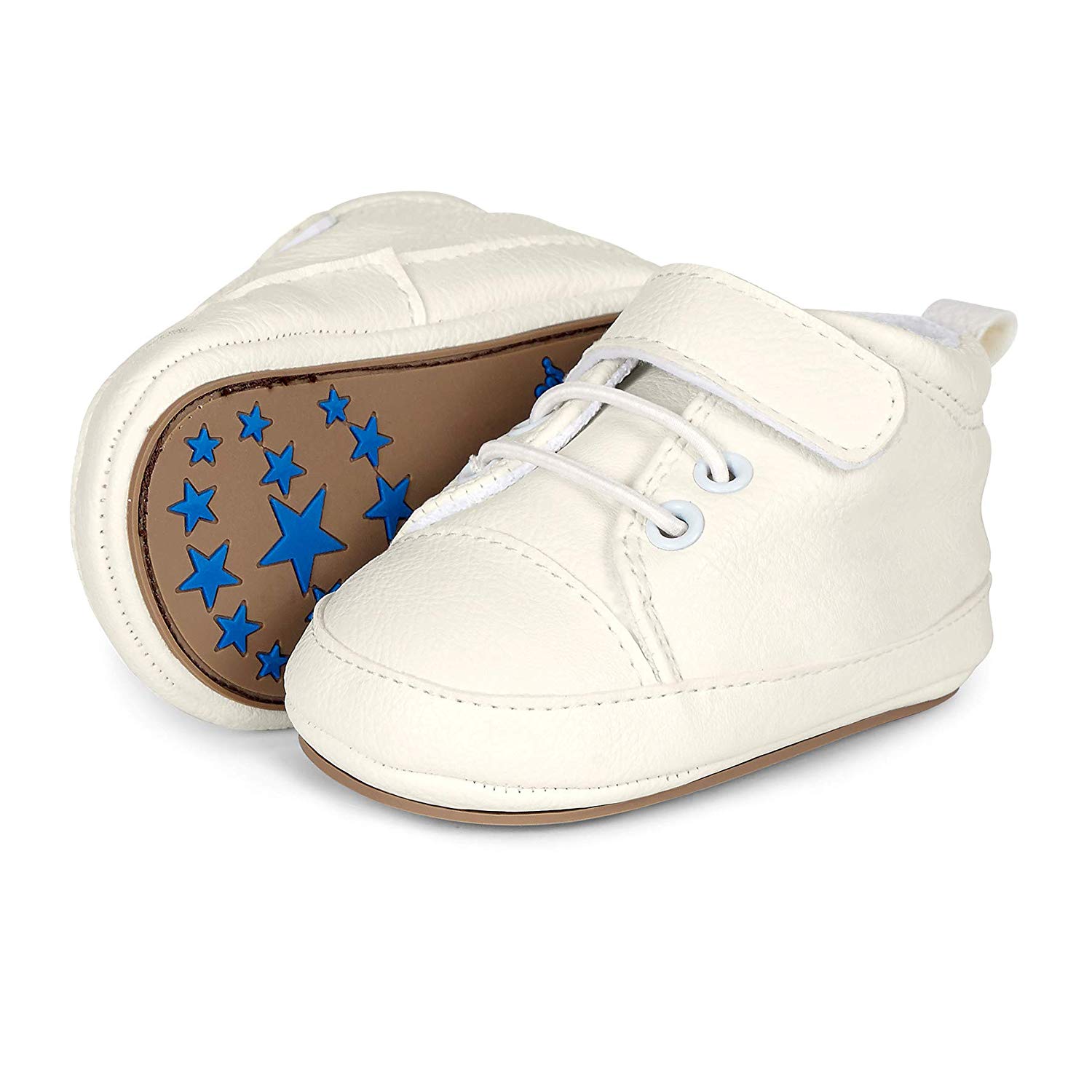 Sterntaler Baby Shoes, Unisex Babies’ Slippers, White (White 500), 0.5 (16 EU), White White 500, 0.5 UK Child