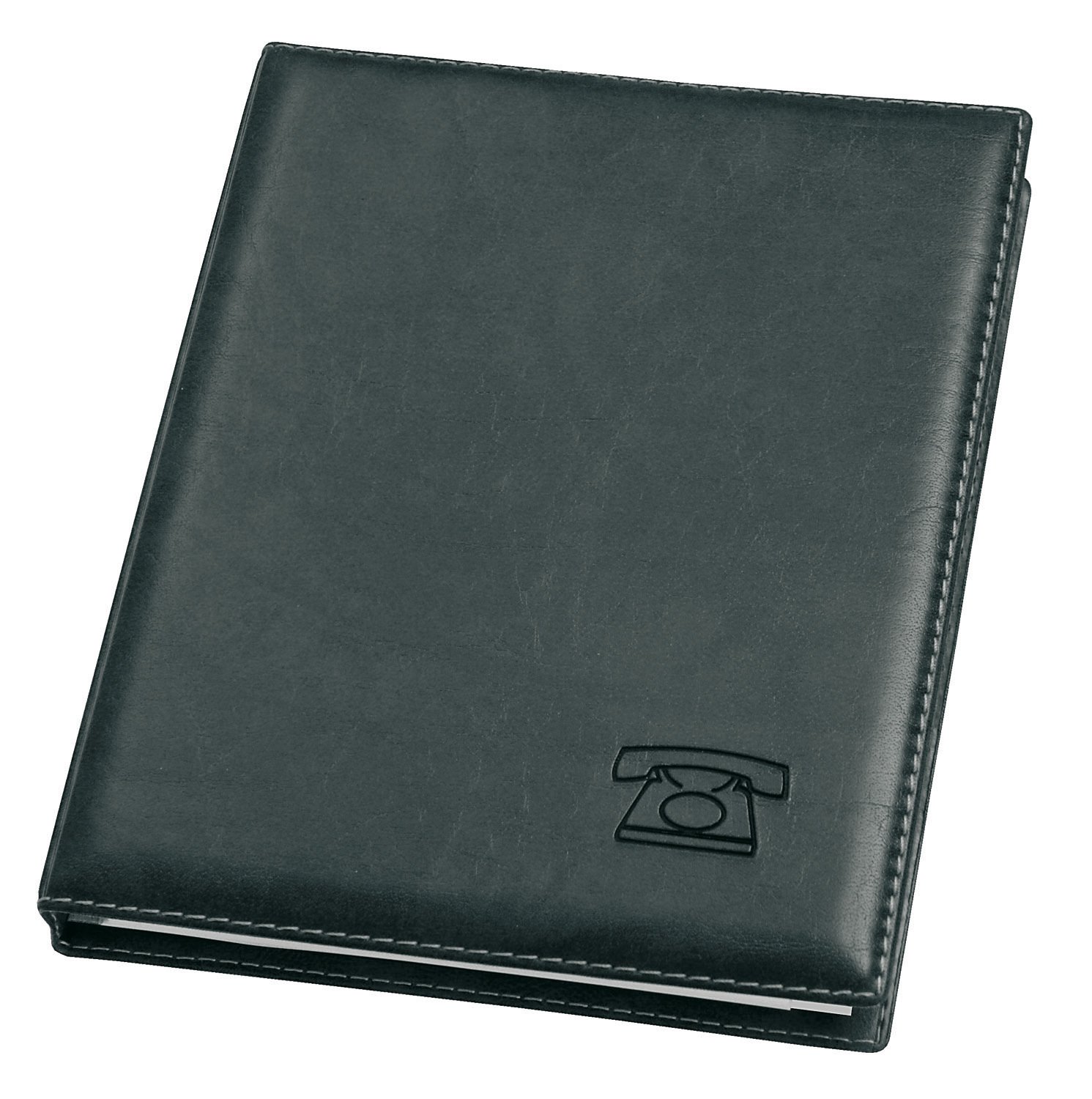 Veloflex 5158780 Exquisit Telephone Ringbinder Folder 4 Round Ring Mechanism 16 mm Wide, Black