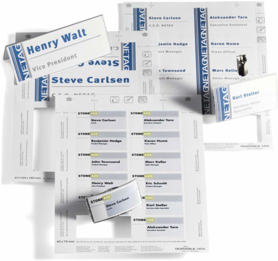 Durable BADGEMAKER Inserts 60 x 90 mm | Pack of 160 Inserts | Printable Name Badge Inserts | Create Professional Badges in Minutes - Image 2