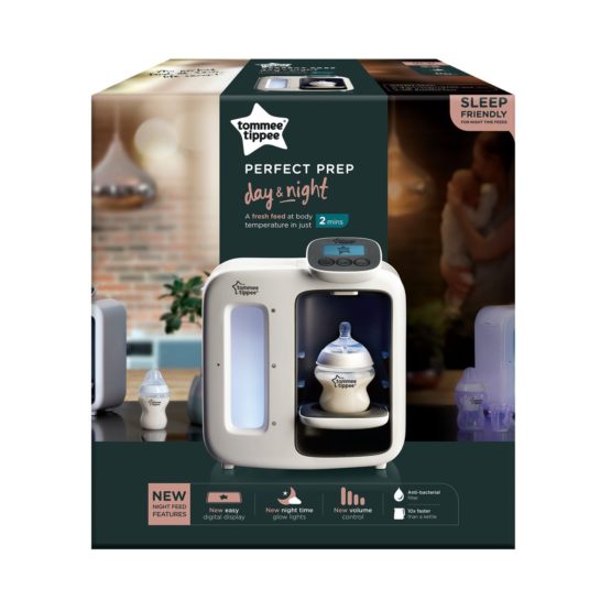 Tommee Tippee Perfect Prep Day & Night, Baby Bottle Maker Machine with Digital Display and Adjustable Volume, White - Image 2