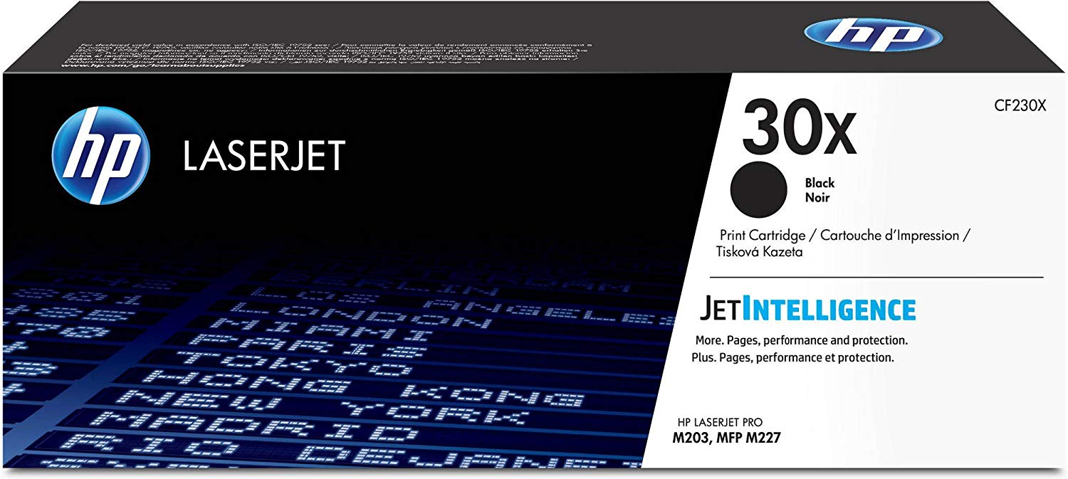 HP CF230X 30X High Yield Original LaserJet Toner Cartridge, Black, Single Pack, Black/White