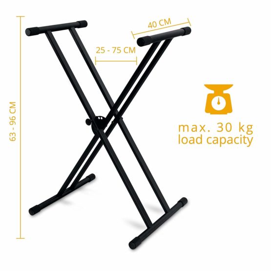 Classic Cantabile X-Keyboard Stand Double Braced - Image 2