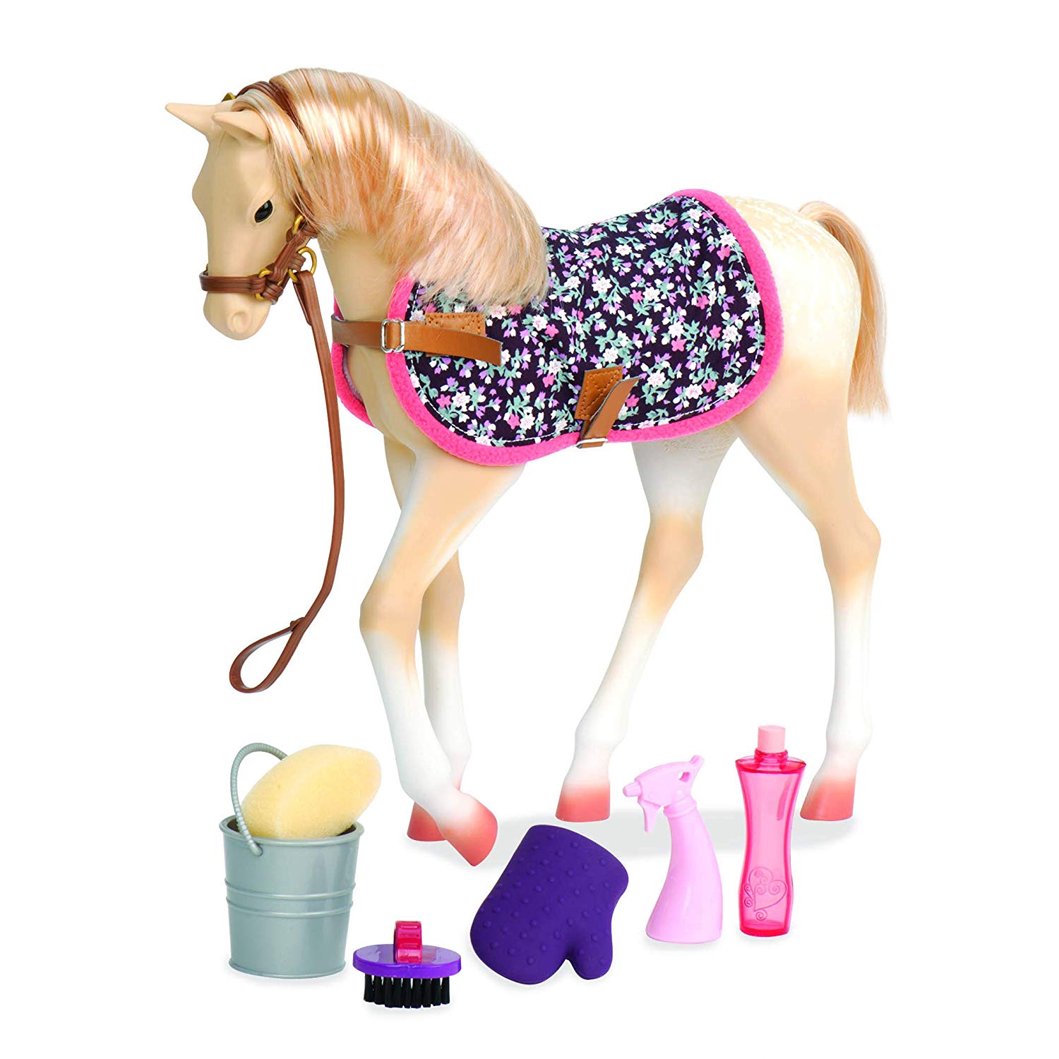 Our Generation - Baby Horse Toy - Grooming Set - 18-inch Doll Accessories - Pretend Play - Toys For Kids Ages 3 & Up - Palomino Foal