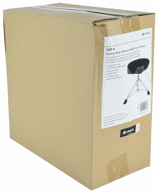 Deluxe Drum Stool Throne with Saddle Style Felt Seat + Corkscrew Height Adjustment - Image 2