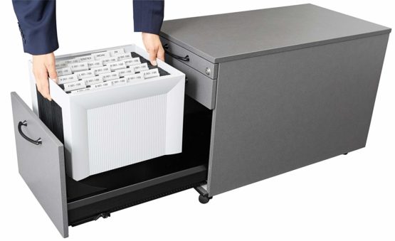 HAN 1905-11, KARAT Suspension file rack. Attractive, exclusive design, holds 35 suspension files, extra strong design, stackable, light-grey - Image 4