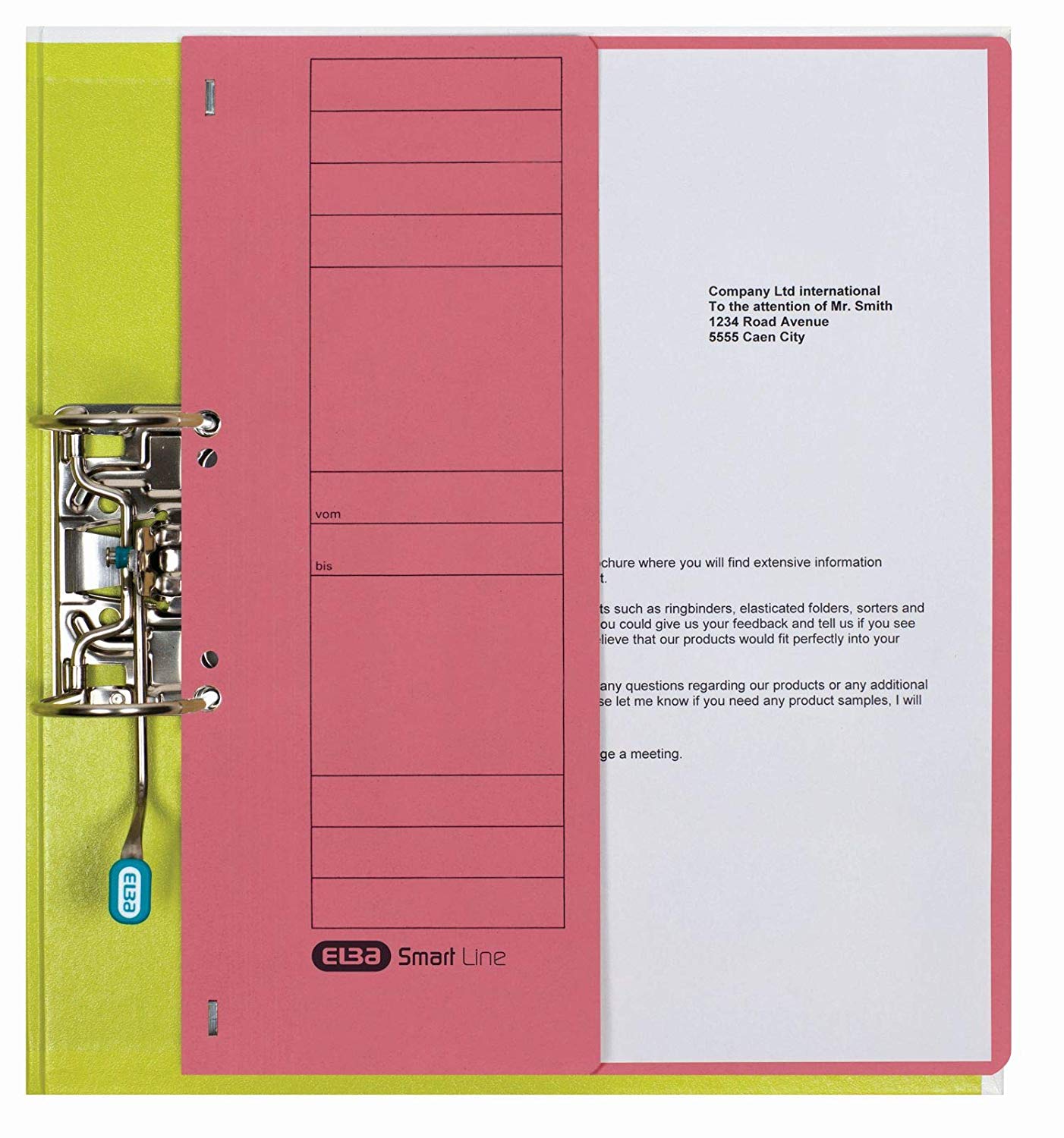 Elba 21451RO Hole-Punched Folders with Commercial Filing 250 g m2 Manila Cardboard for 200 DIN A4 Sheets Half Front Cover Pack of 50 Folders Red - Image 4