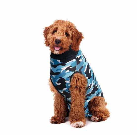 Suitical Recovery Suit Dog, Small, Blue Camouflage