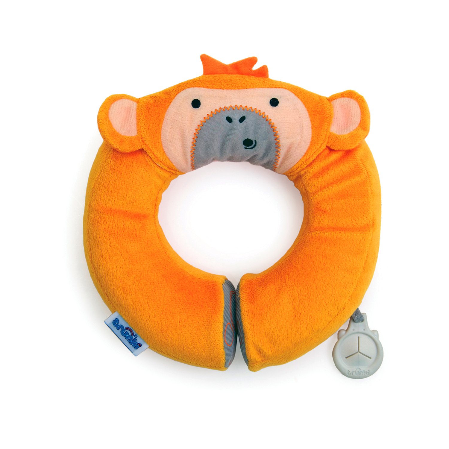Trunki Kid's Travel Neck Pillow And Chin Rest, Mylo Monkey (Orange)