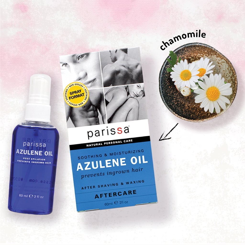 Parissa Azulene After Waxing Oil, Chamomile Extract Soothes Skin Helps