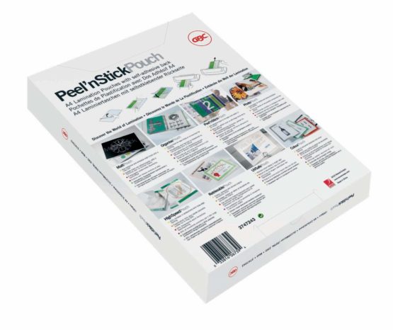 GBC A3 2x75 Micron Peel n' Stick Gloss Laminating Pouches, Pack of 25, 3747526 - Image 2