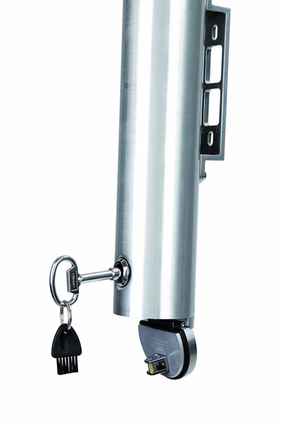 Alubox Ashtray Wall Hanging Ashtray, Satin Silver, 8 x 11 x 48 cm - Image 4