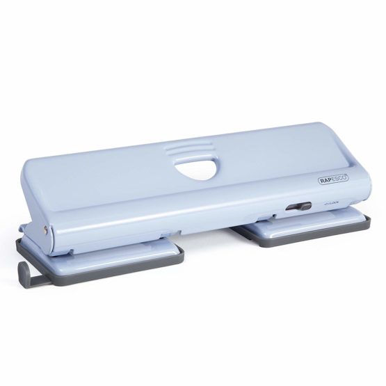 Rapesco 1348 720 4-Hole Punch, 22 Sheet Capacity, Powder Blue