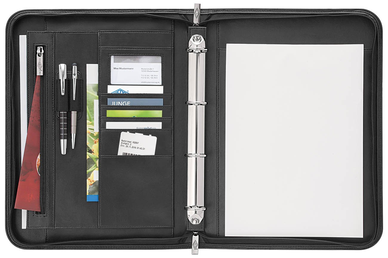 Wedo 58 6001 Accento Conference Folder for A4 Documents with Ring Binder Mechanism, brown