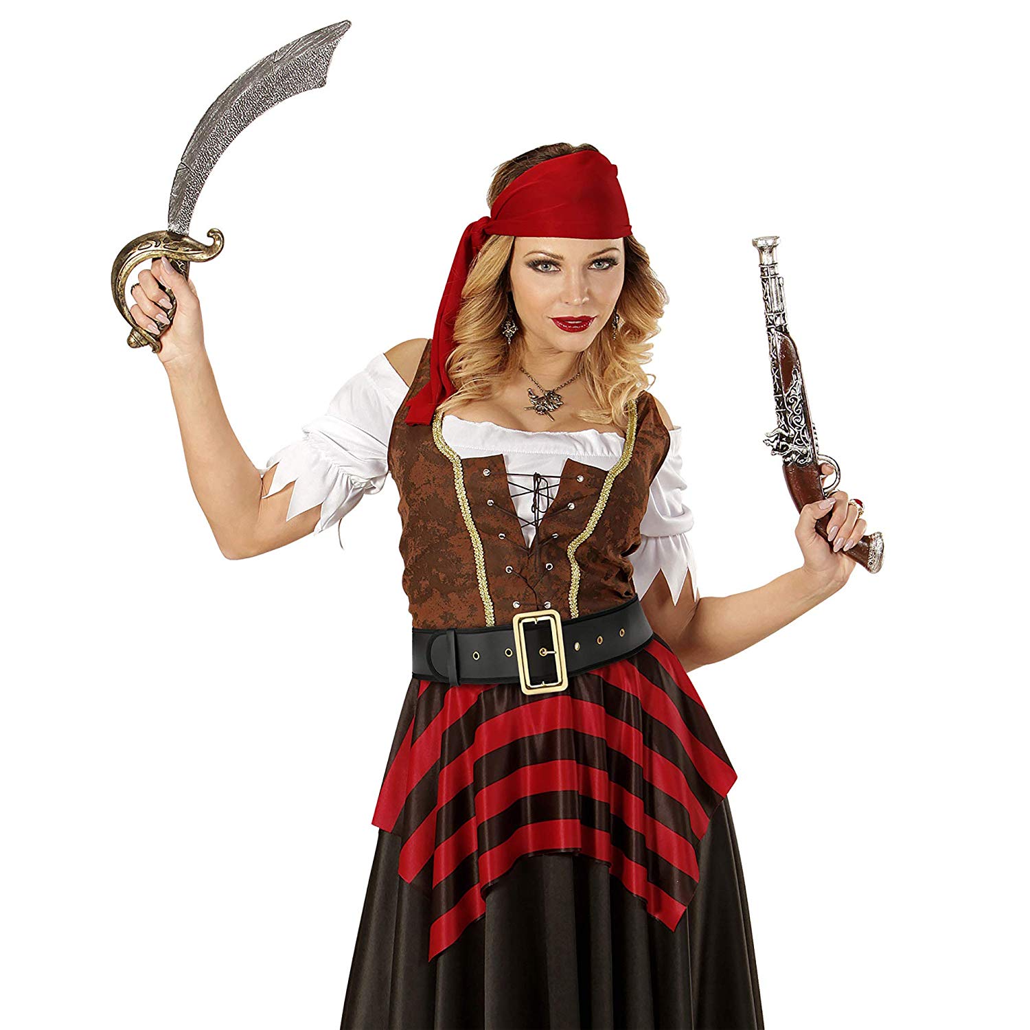 W WIDMANN MILANO Party Fashion, Faux Leather Belt for Unisex Adult Pirates, Corsairs, Santa Claus - Image 4