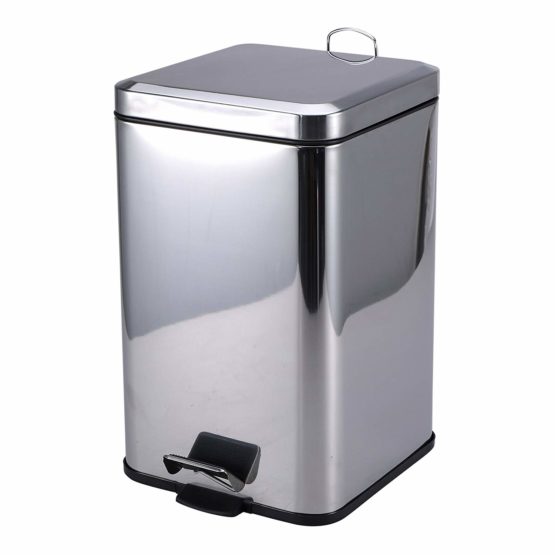 Protenrop Inoxia Square Pedal Bin, Stainless-Steel, Silver, 3.0l