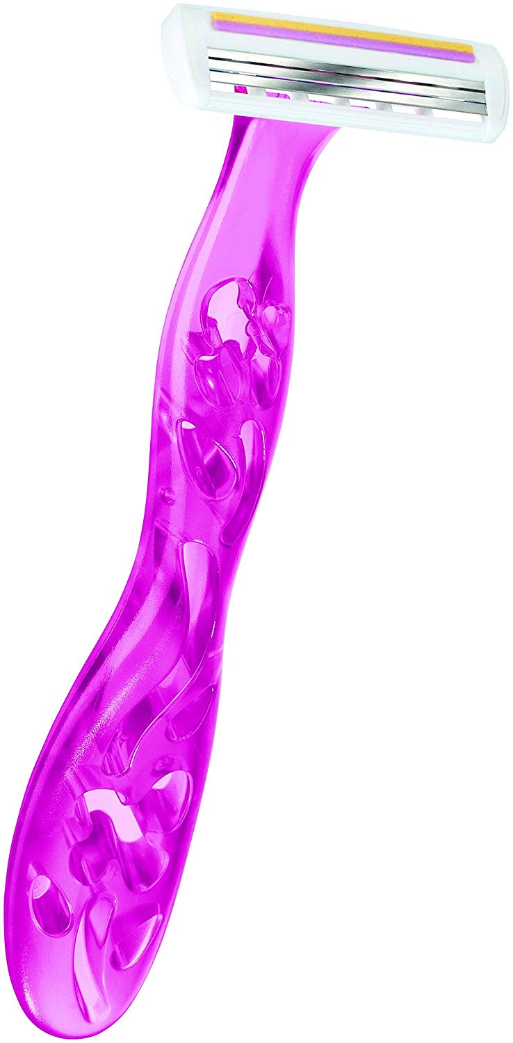 BIC Miss Soleil Colour Collection, Triple Blade Razor for Women Great Grip and Control, With Flower Designed Handles, Pack of 8 - Image 3