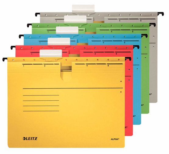 Leitz Alpha 19843035 Suspension Files for Professional Filing Pack of 5 Coloured Card Blue - Image 2