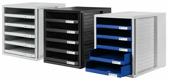 HAN 1401-11, SCHRANK-SET Drawer set . Innovative, attractive design with 5 open drawers, light-grey - Image 3
