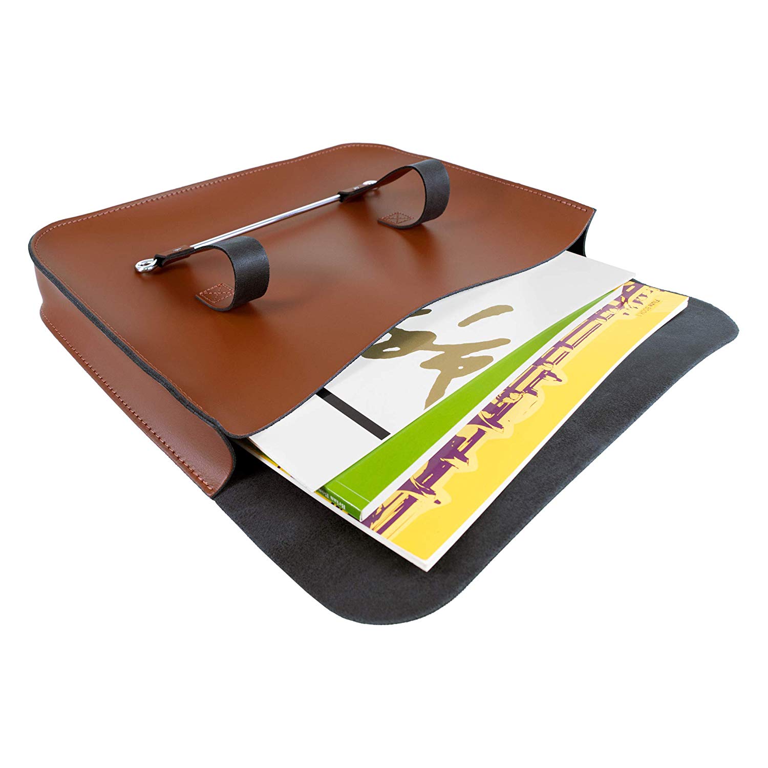 Oxford Traditional Leather MC1-LT London Tan Music Case, Brown - Image 3