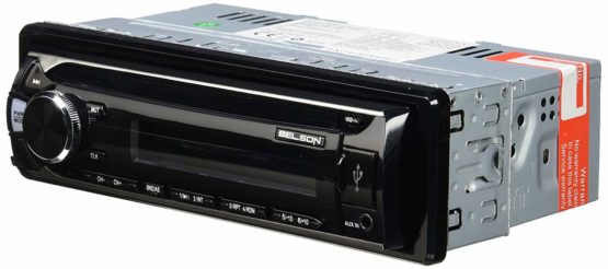 Belson BS-1502 FM/AM/MP3 Car Radio without CD Player, with USB and SD Reader, Black