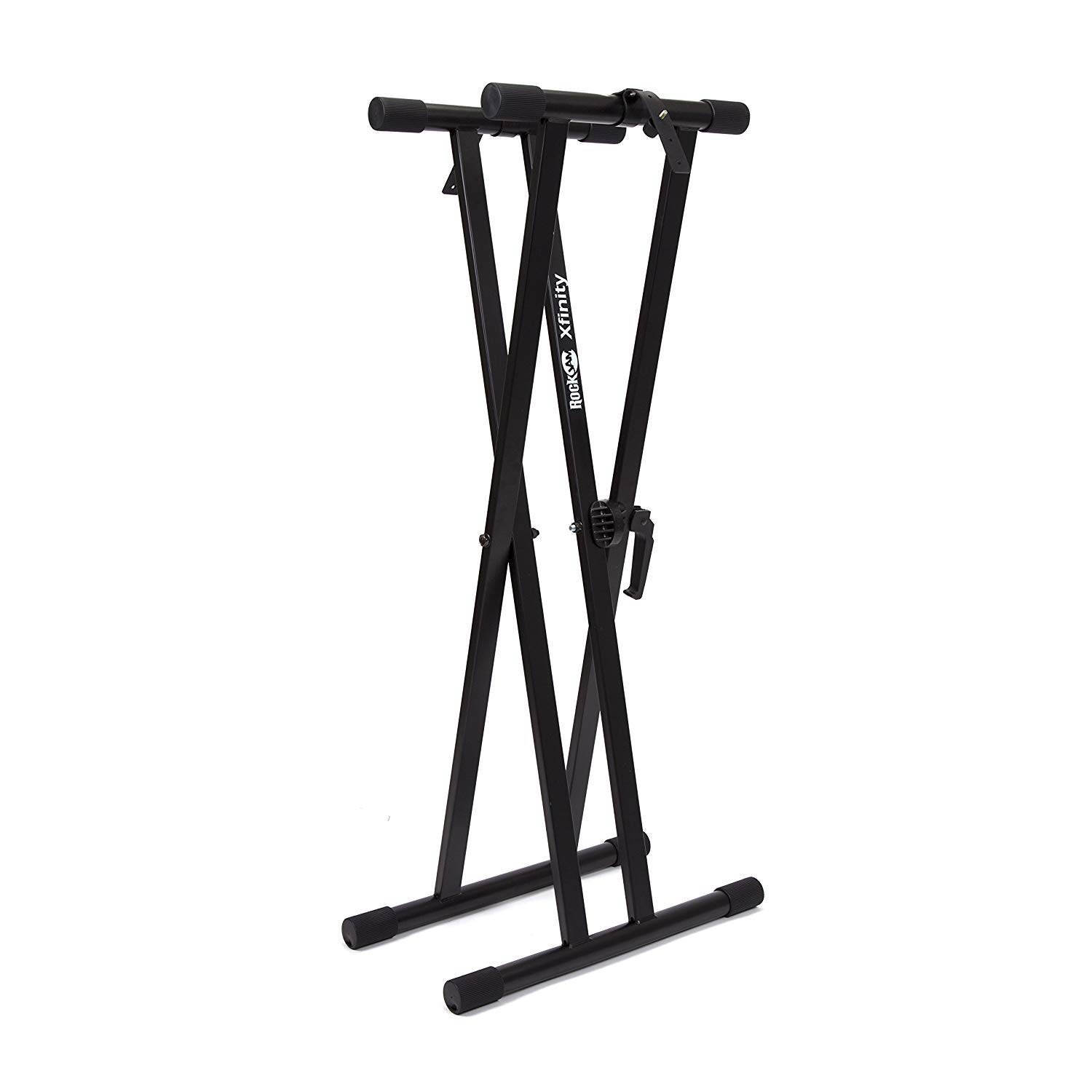 RockJam Heavy Duty Keyboard Stand Double Braced Adjustable, X Frame Digital Piano Stand with Quick Release Height Adjustment - Image 2