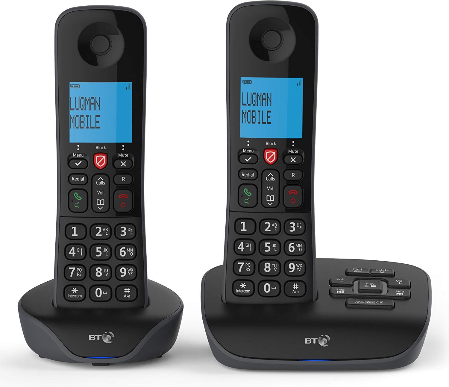 BT Essential Cordless Landline House Phone, Nuisance Call Blocker, Call Block button, Answer Machine, Twin Handset Pack - Image 2