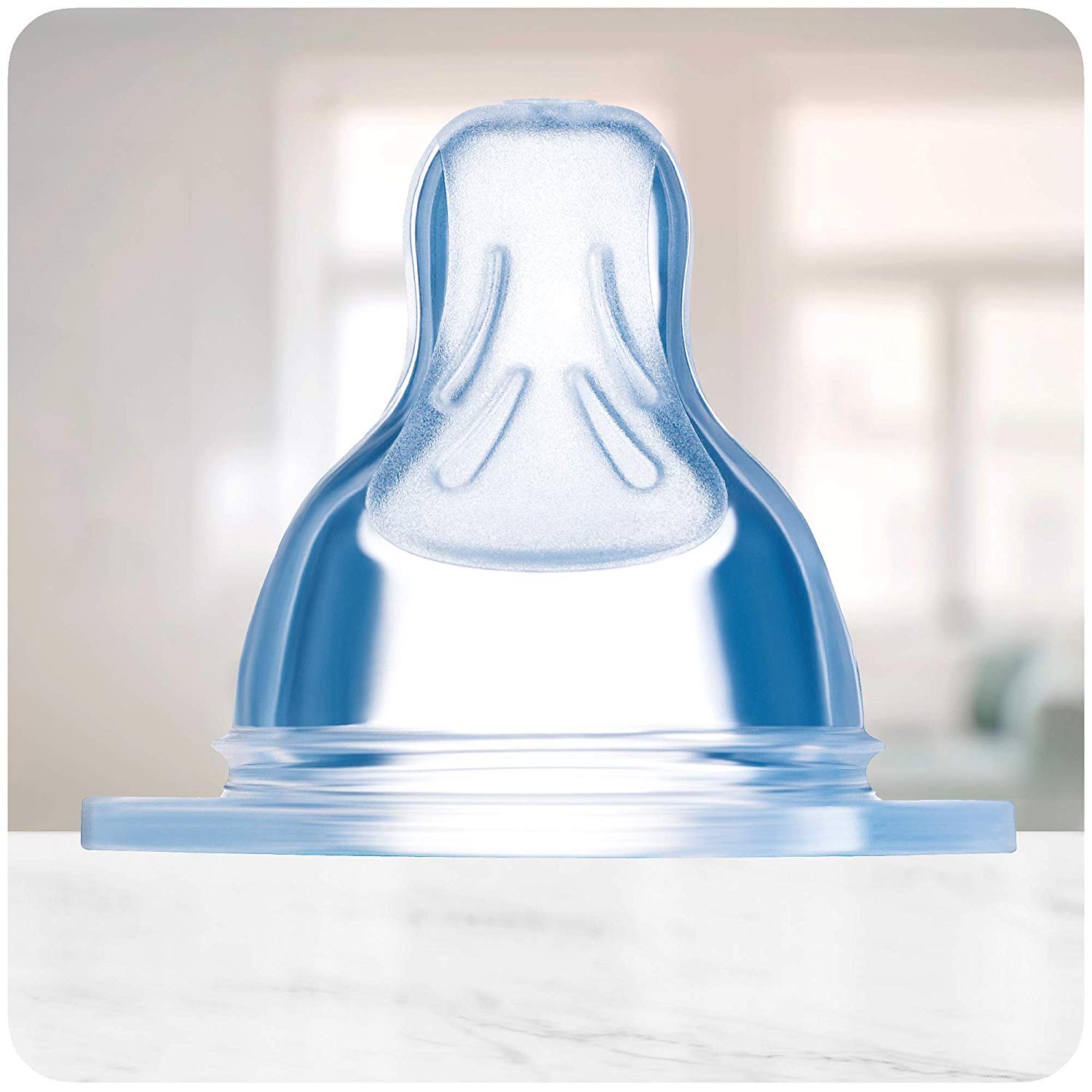 MAM - Set of 2 Anti Colic Baby Bottle Teats - Size 2 - Silicone, Transparent 4+ Months, 2 count (Pack of 1) - Image 3