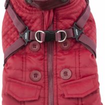 Puppia Wilkes Winter Fleece Vest, Large, Wine