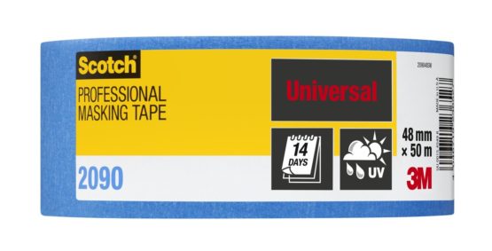 3M Masking Tape 2090 Universal Surfaces, medium tack, UV stable, indoors & outdoors, 48 mm x 50 m - Image 3
