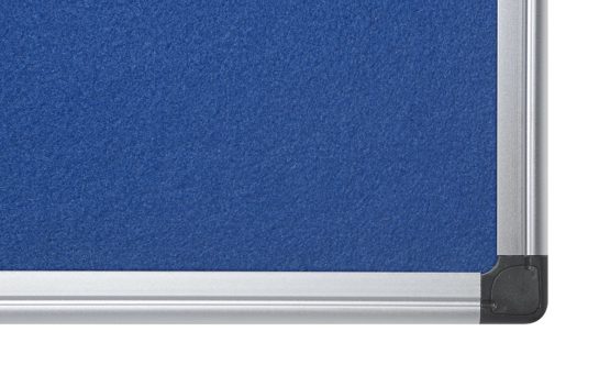 Bi-Office Notice Board Maya, Blue Felt, Aluminium Frame, 60 x 45 cm - Image 3