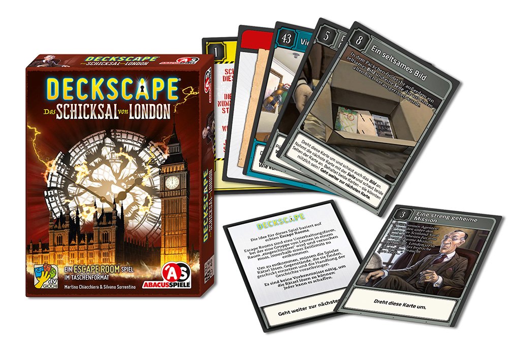 ABACUSSPIELE ABA38173 Deckscape Das Schicksal Von London Board Game, Silver, 9.6 cm x 12.6 cm x 2.5 cm - Image 3