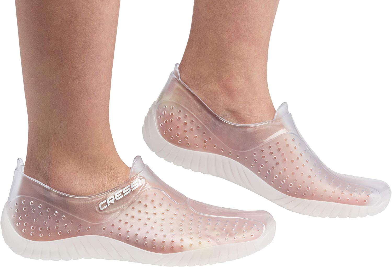 Cressi Water Shoes - Adult Shoes for All Types of Water Sports Activities Clear, 4.5 UK