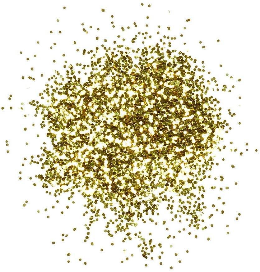 GLOREX, Cosmetic Glitter, Gold, 11.8 x 5.5 x 0.1 cm