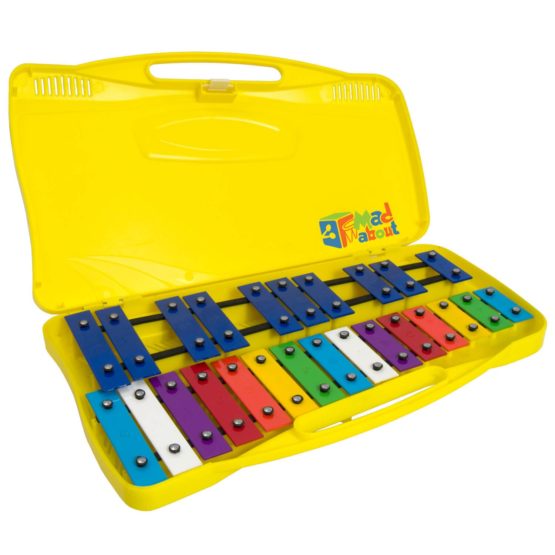 Mad About XYL50-CL 25-Note Chromatic Glockenspiel & Two Beaters - Yellow Case - Ideal Introduction to Musical Harmony - Metallophone Xylophone - Image 2