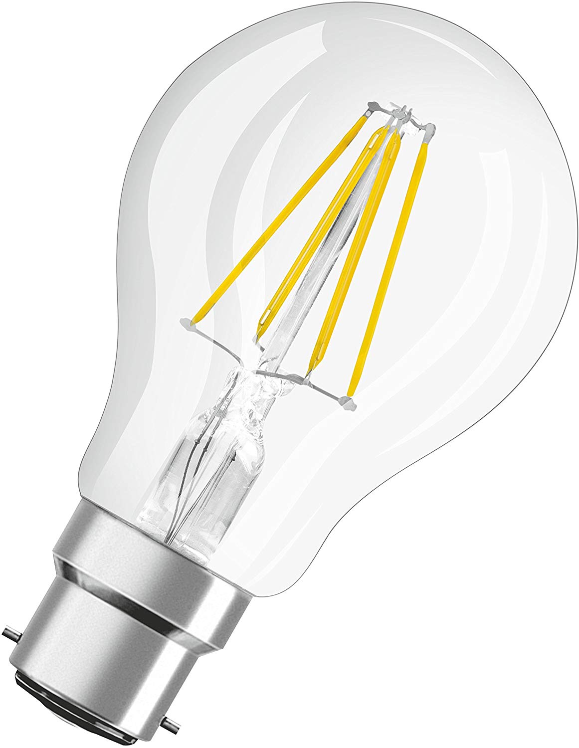 Osram Bulb Shape Base Classic A LED Lamp, Glass, Warm White, B22d, 7 W, Set of 3, 3 Count (Pack of 1) - Image 2