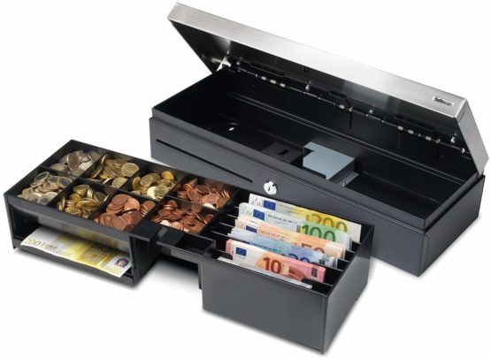 Safescan SD-4617S Flip Top Cash Drawer with 4 Banknote Tray - Image 4