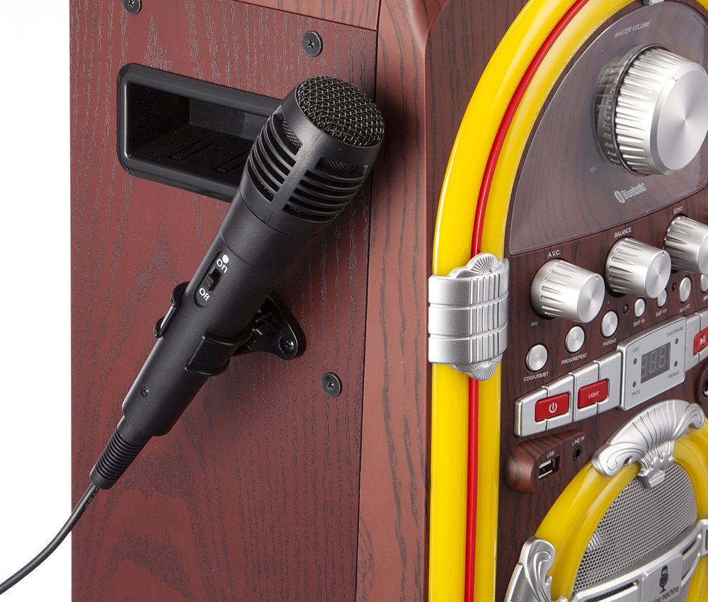 Singing Machine SML645BT Jukebox Bluetooth Karaoke Machine With Lights and Microphone, Multicolour - Image 4