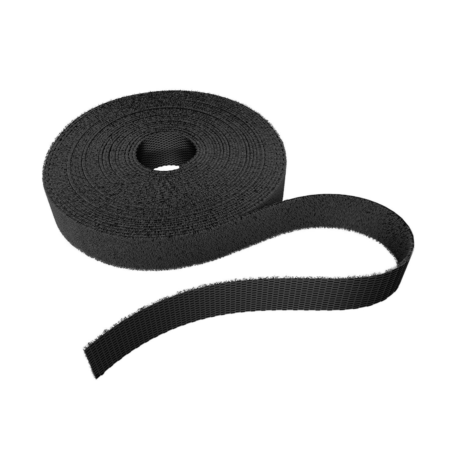 KabelDirekt - Hook & Loop Cable Ties - 5m × 12.5mm - Environmentally Friendly Cable tie roll, Individually cuttable & Reusable (Black)