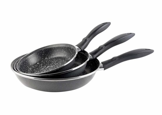 Magefesa K2 Gransasso Set of 3 Frying Pans, 18, 20 & 24cm in Diameter, Dark Grey - Image 2