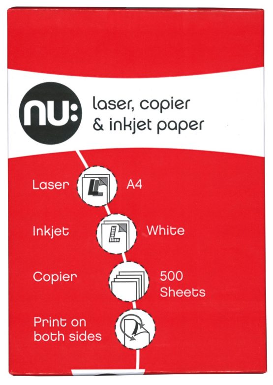 Nuco Copier Paper Printer Ream - A4 Plain Printer Paper - 500 Sheets - Multi-Purpose Printer Paper - Photocopier Paper - White