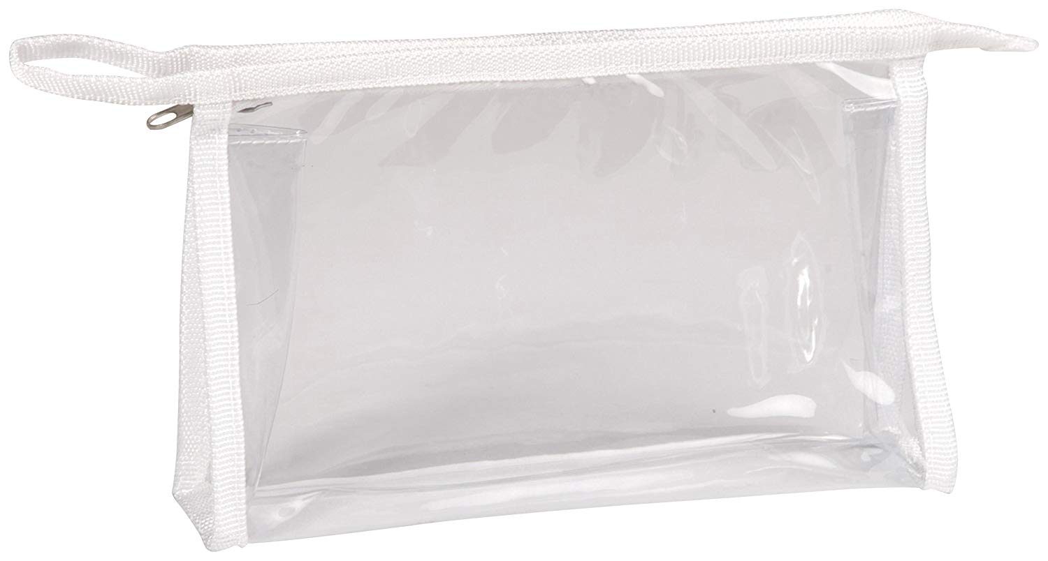 Clairefontaine 8487C, One Large Rectangular School Bag, Make-up Bag, Dimensions: 22 x 4 x 14 cm, Transparent PVC, Waterproof