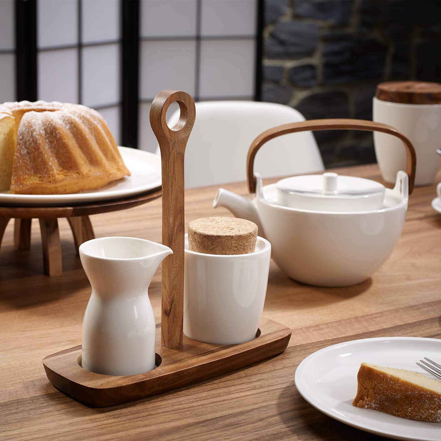Villeroy & Boch Artesano Original Sugar Bowl, Premium Porcelain/Cork, White, 1 piece - Image 2
