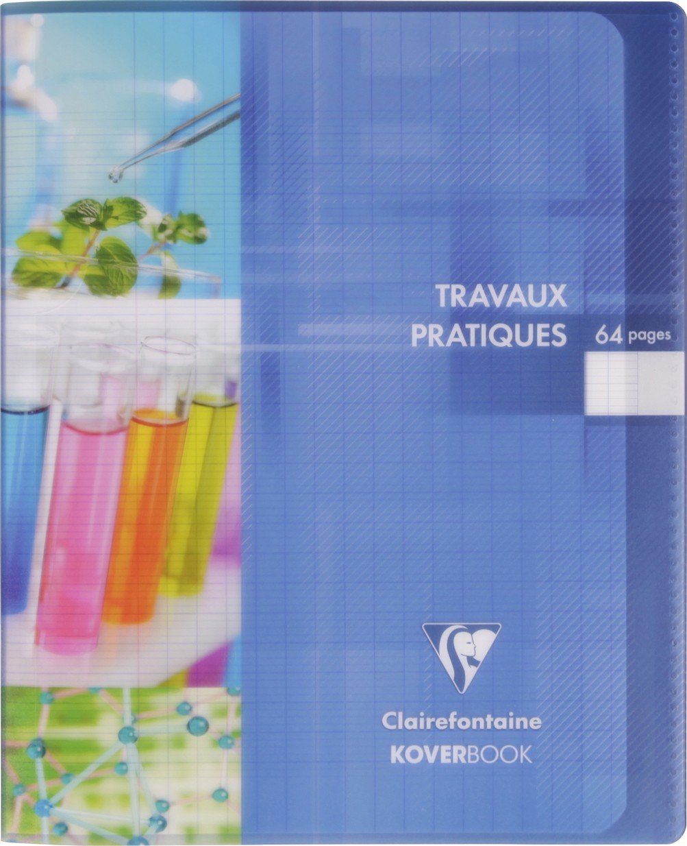 Clairefontaine 950420C, Koverbook Stapled Practical Work Notebook, 17x22cm, 64 Pages Seyes Ruled Pages 90g White Plains 125g
