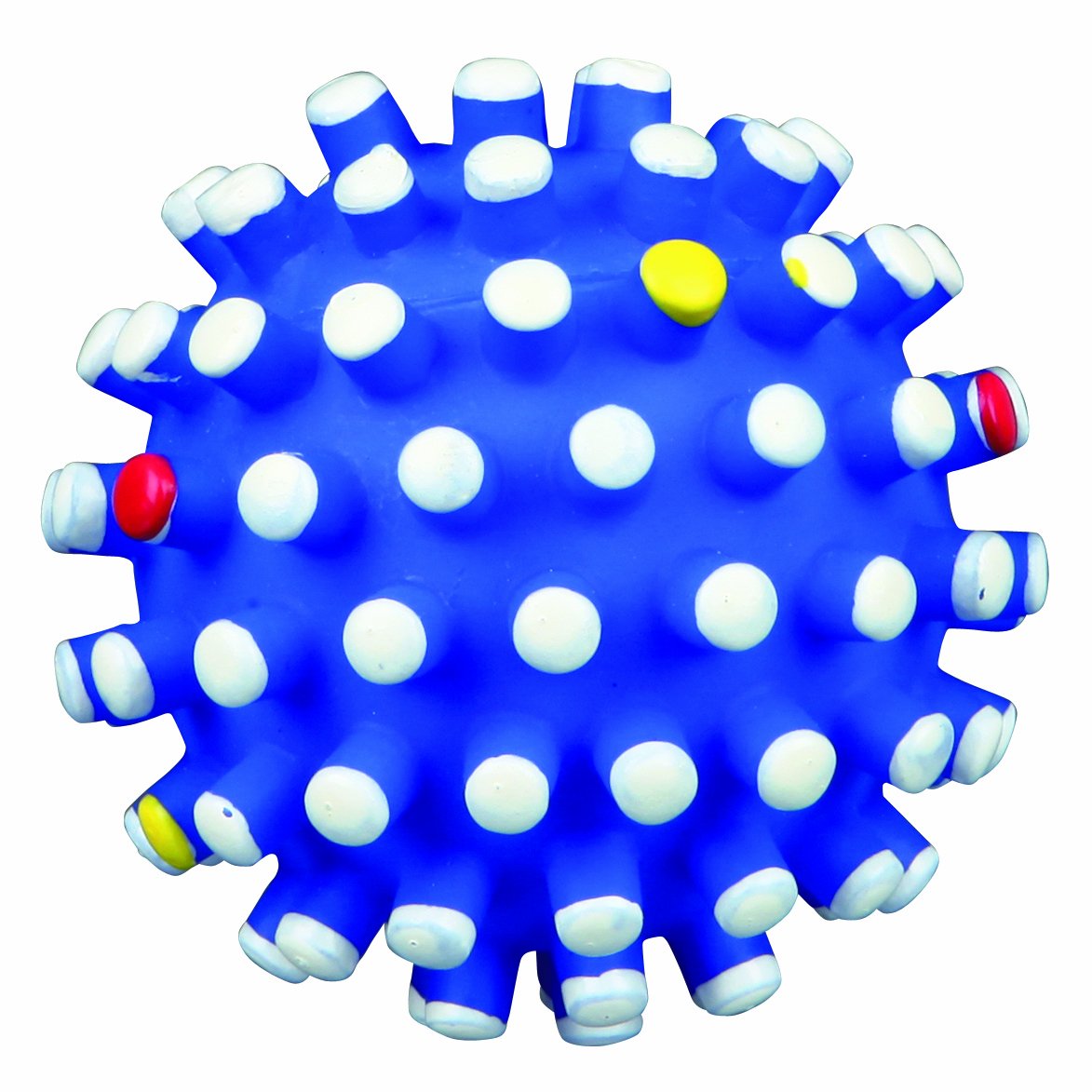 TRIXIE hedgehog ball for dogs ø 6 cm, blue, 3428, vinyl, large pimples, squeaker, chewing, retrieving - Image 3