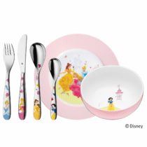 WMF 12824099641 Children's Crockery Set 6-Piece Princess Cromargan 18/10 Stainless Steel Polished Suitable from 3 Years 35.1 x 33.4 x 20.3 cm