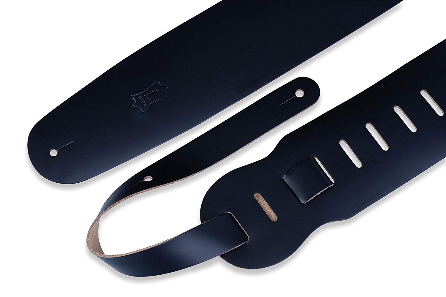 Levy's M4?BLK 3.5-inch Leather Bass Guitar Strap ? Black, 0 - Image 2