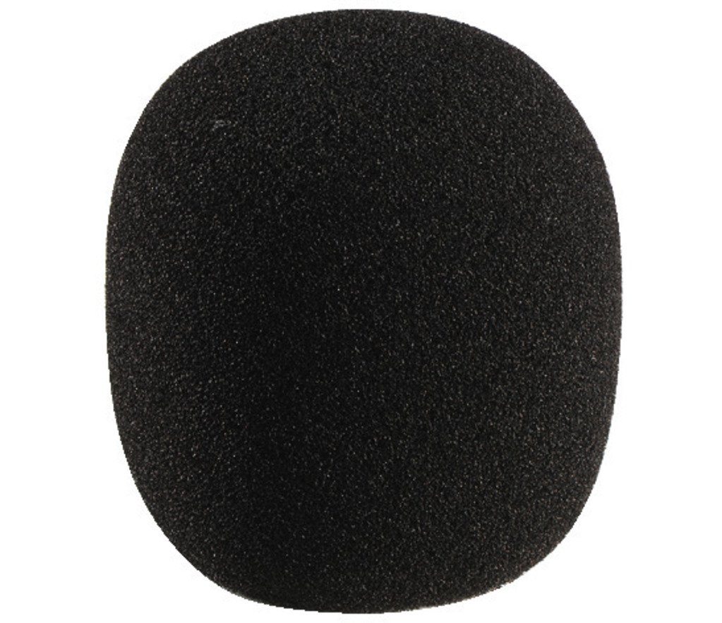 Monacor 23.2610 60x70mm Foam Microphone Windshield - Black, Schwarz